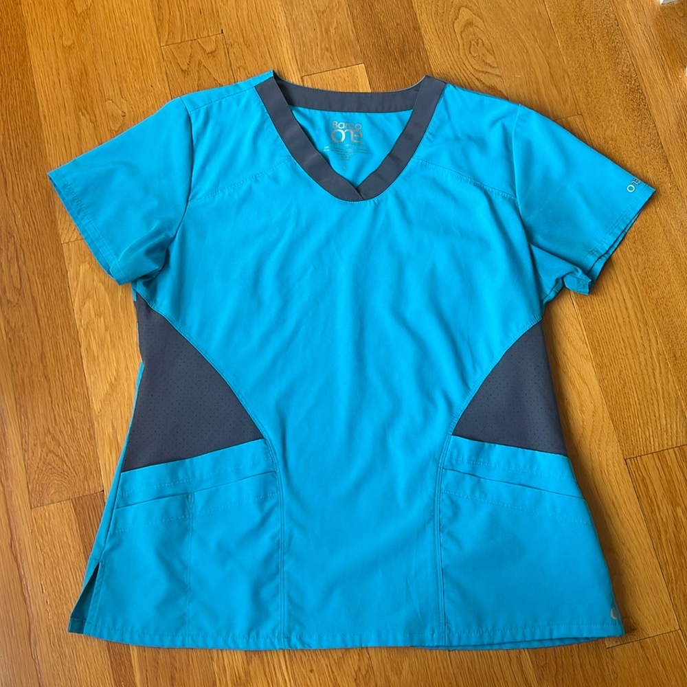 Women’s Blue Scrub Top